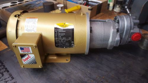 Baldor 3 pahase1 hp reliance super e motor w/ eaton single stage hydraulic pump for sale