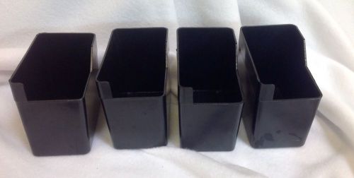Lot of 4 Black Plastic Uturn U Turn Bulk Candy Vending Machine Coin Boxes