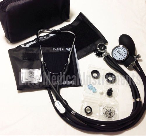 Black #330 set blood pressure bp cuff monitor &amp; sprague rappaport stethoscope for sale