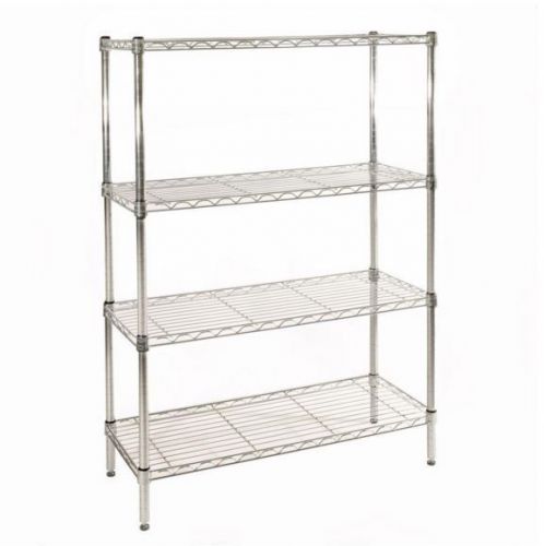 4-Tier 36 in. W x 54 in. H x 14 in. D Commercial Steel Shelving System New