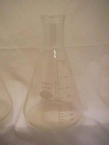 Kimax Chemistry Beaker Flask 1000ml Flat Bottomed Pre-Owned ~Free Shipping~