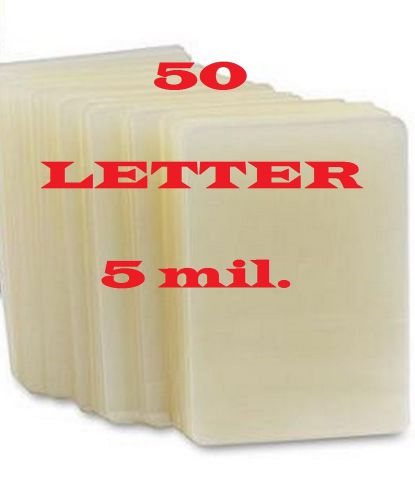50 Letter Size Laminating Pouches/Sheets,  5 Mil
