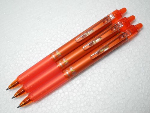 ( 3 Pens ) FRIXION Erasable retractable  PILOT 0.7mm roller ball pen, Red