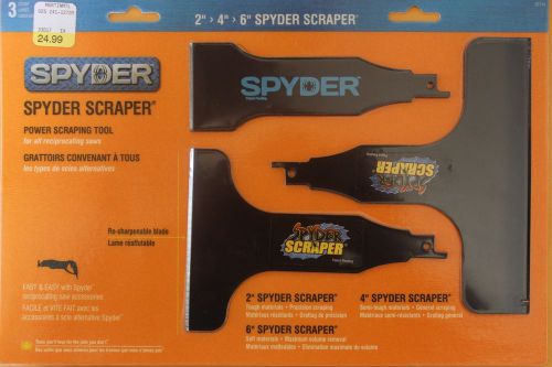 Combo pack-spyder 6&#034; 4&#034; 2&#034; power scraper universal reciprocating saw attachment for sale