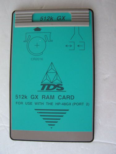 Vintage TDS 512k GX RAM Card for HP 48GX Calculator TDS 512k
