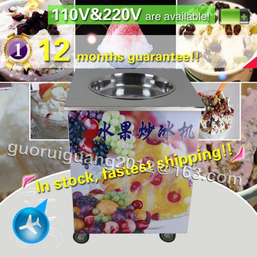 flat single pan fried ice cream roll machine for Sorbet,juice,stainless steel