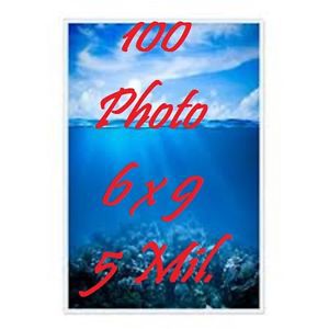 100- 6 x 9 Laminating Laminator Pouches Sheets Photo  5 Mil