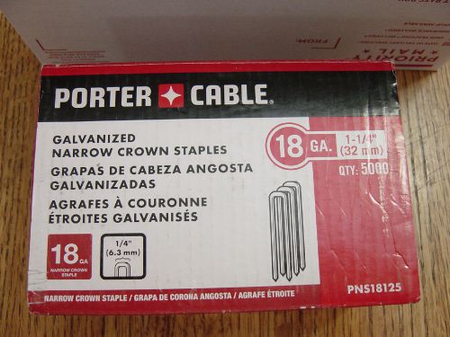 Porter cable galvanized staples 18ga. 1/4x1-1/4 long pns18125 qty.7,600 for sale
