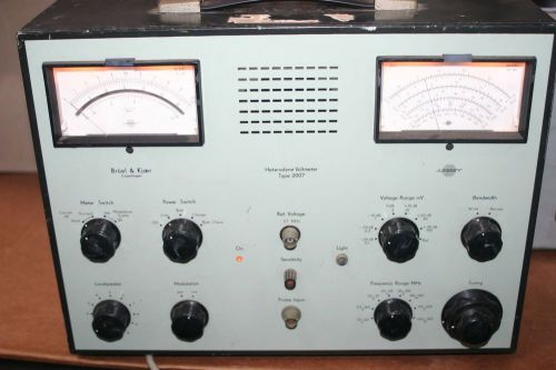 Bruel &amp; kjaer type 2007 heterodyne rf selective  voltmeter 100 khz to 305 mhz for sale