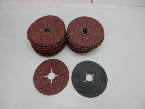 Lot of 44 sanding disc 4-1/2&#034; norton 24 grit grinding pads for sale