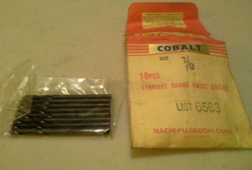 NACHI 1/8 inch cobalt straight shank twist drills 10pcs list 6563