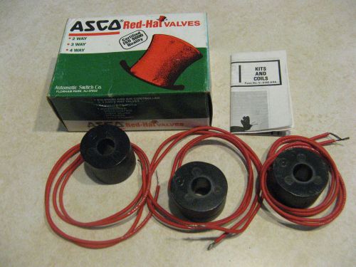 3 Asco Red-Hat Solenoid Valve Coils 064982-001-D New