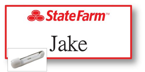 1 NAME BADGE HALLOWEEN COSTUME JAKE FROM STATE FARM PIN FREE SHIPPING