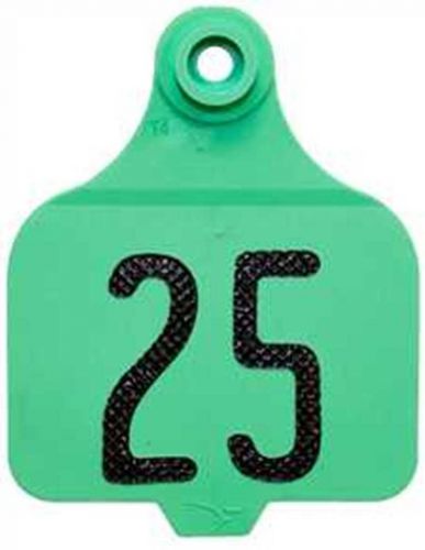 Fearing Duflex Large Numbered Tags 25 Count Green Numbered 1-25