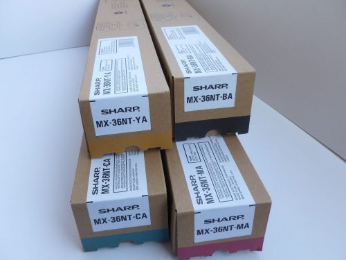 SHARP Genuine Toner Cartridge Set  MX-36NT-YA, MA, CA, BA.