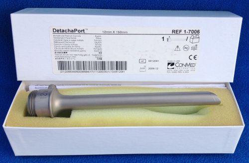 ConMed DetachPort Titanium Cannula - 12mm x 150mm - Model 1-7006 - NEW IN BOX