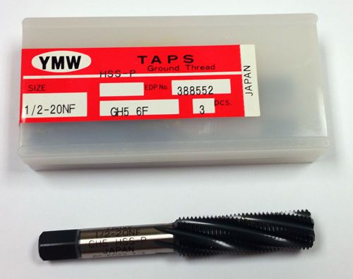 1/2-20 6-flute gh5 bottoming tap for inconel, ymw 388552 (pack of 3) for sale