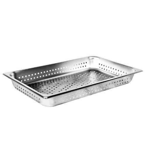 Excellante Full Size 2-Inch Deep Perforated 24 Gauge Steam Pans