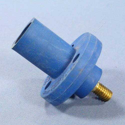 Leviton blue 15 series threaded stud cam plug receptacle 125a 600v bulk 15r21-b for sale