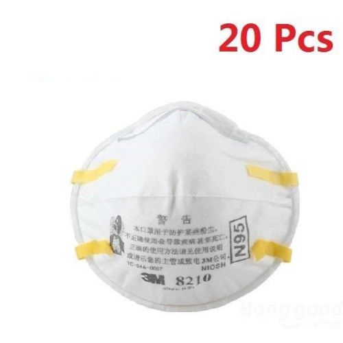 20Pcs 8210 N95 Dust Particles PM2.5 Working Respirator Welded Strap Attachment M