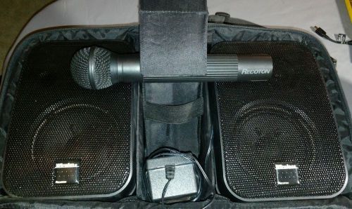 Recoton Public Address  Wireless Speakers, Microphone, Stand &amp; Power Supply W641