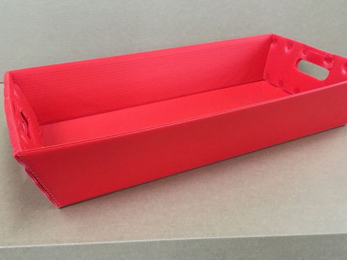 Corrugated Plastic Mail Tray 24-1/2 X 12 X 4-1/2 Red