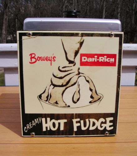 VINTAGE Narco/Browery Hot Fudge Warmer Model FW-101 w/ Flashing Colored Sign