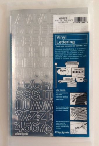 Chartpak 1/4-inch Silver Stick-on Vinyl Letters &amp; Numbers (01009), Full Sheet