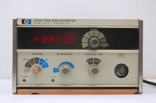 HP 3403A, True RMS Voltmeter 115 V or 230 V ±10% 45 Hz to 440 Hz 35 VA max.