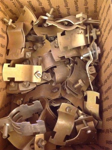 MIXED LOT OF (50) 1-1/4&#034; 1 1/4 1.25&#034;  POWER-STRUT CLAMPS (LOT 111)