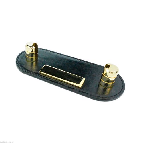 Deluxe Copper Black and Gold Business Card Holder Stand for Office Supply