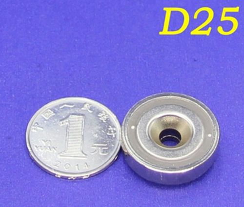 N52 25mm*8mm Round Neodymium Iron Boron Strong Magnet Salvage Countersunk #A232