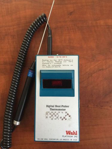 Wahl 392 digital platimun thermometer w/ probe for sale
