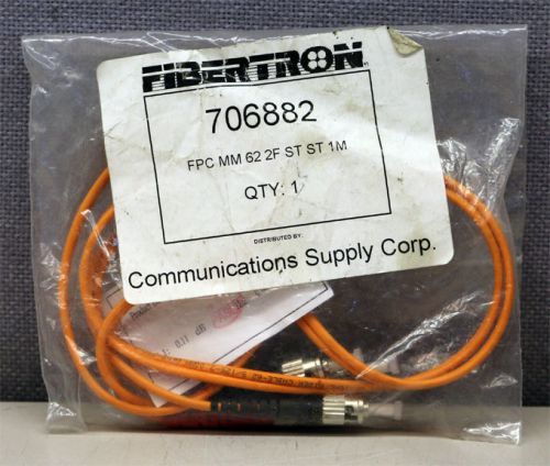 Communications Supply Fibertron 706882 Multimode Patch Cable 1M New