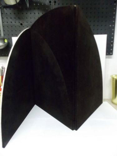 Black Velvet Tri Fold Large 1/2 Circle Shape Jewelry Display Board