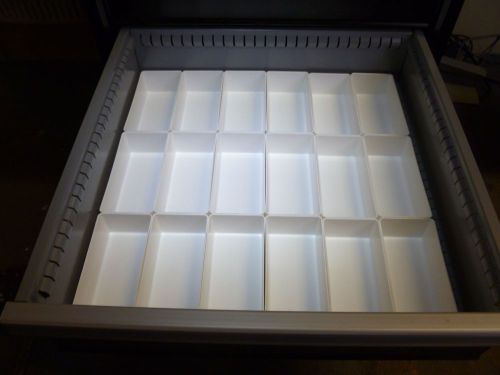18 pc medical white pastic drawer dividers organizer bins dental medical carts for sale