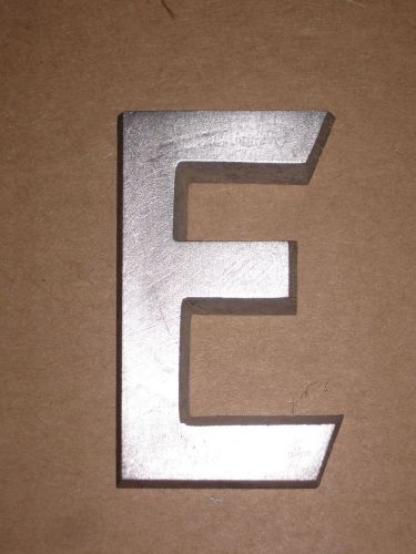Cast Aluminum Block metal letter E 2 3/8 inch Long 3/8 thick plaques gate sign