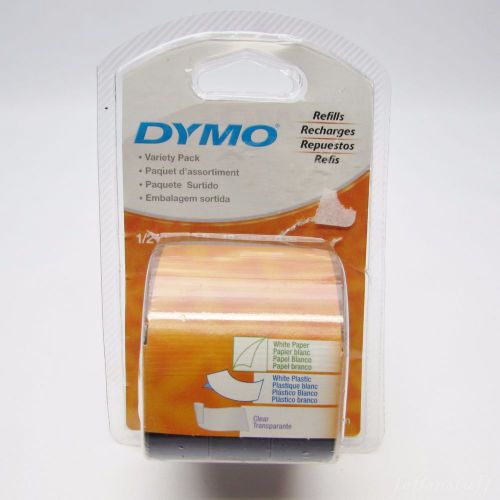DYMO 12331 LectraTag Variety Pack 1/2&#034; x 13&#039; Refill Label Cartridges 3 Cassettes