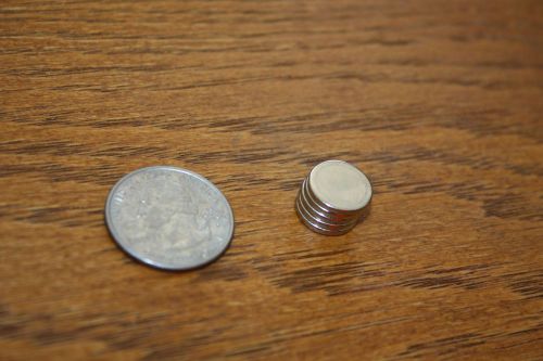 Qty 5 - 1/2&#034; x 1/16&#034; super strong n52 disc neodymium rare earth magnets round for sale