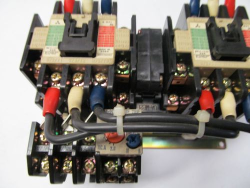 Mitsubishi size 2- 32 amp reversing contactor w/ ol relay for sale
