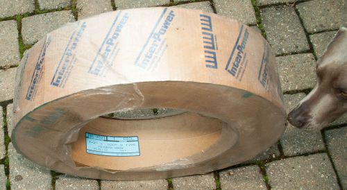 4- Green Poly Strapping 1/2&#034; x 0.20 9000 Ft Lg Coil 6&#034; Face Interlake 191-4521 S