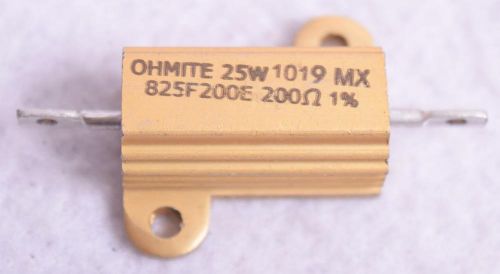 NEW Ohmite 825F200E 200 ohms 1% Resistor   FREE SHIPPING