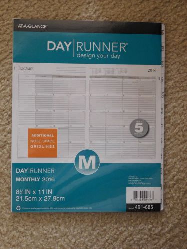 Day Runner Monthly Planning Pages 2016 12 Months Loose-Leaf Size 5 8 5 x 11 Inch