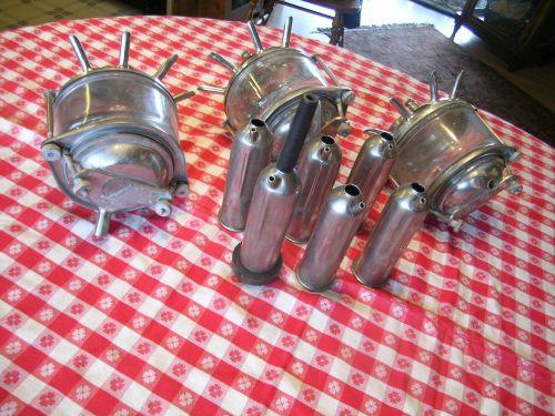 Surge Dairy Breaker Cups. Stainless Steel, Lot of 3, Used
