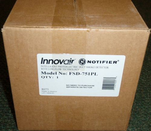 Notifier FSD-751PL Duct Smoke Detector, Complete &#034;NEW IN BOX&#034;