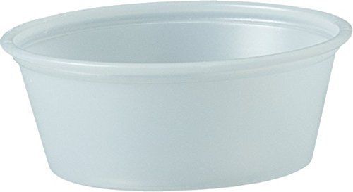 Sold individually solo plastic 1.5 oz clear portion container for food, for sale