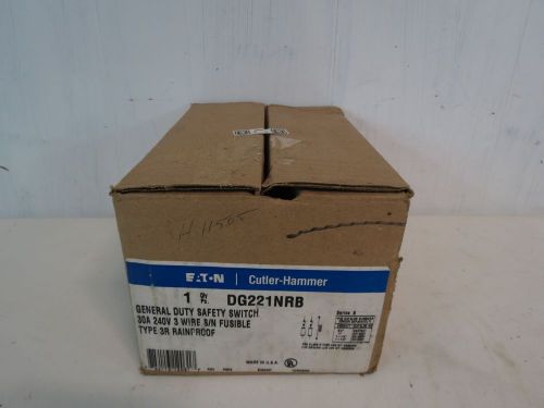 Cutler-hammer eaton general safety switch rainproof type 3r dg221nrb 30a  240v for sale