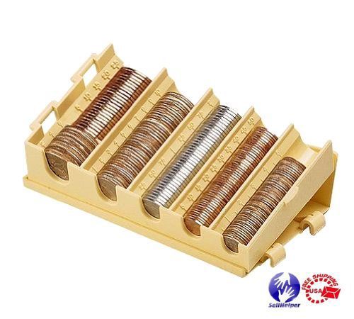 MMF Industries Compact Coin Organizer, 5 Compartments, Sand (221477703)