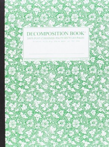 Michael Roger Parsley Decomposition Book, White Cover with Green Printing, 7.5 x