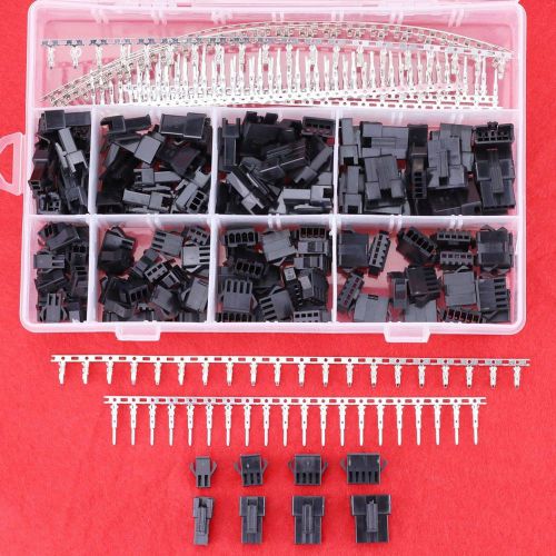Hilitchi 520pcs 2.5mm pitch 2 3 4 5 pin jst sm male &amp; female plug housing and... for sale